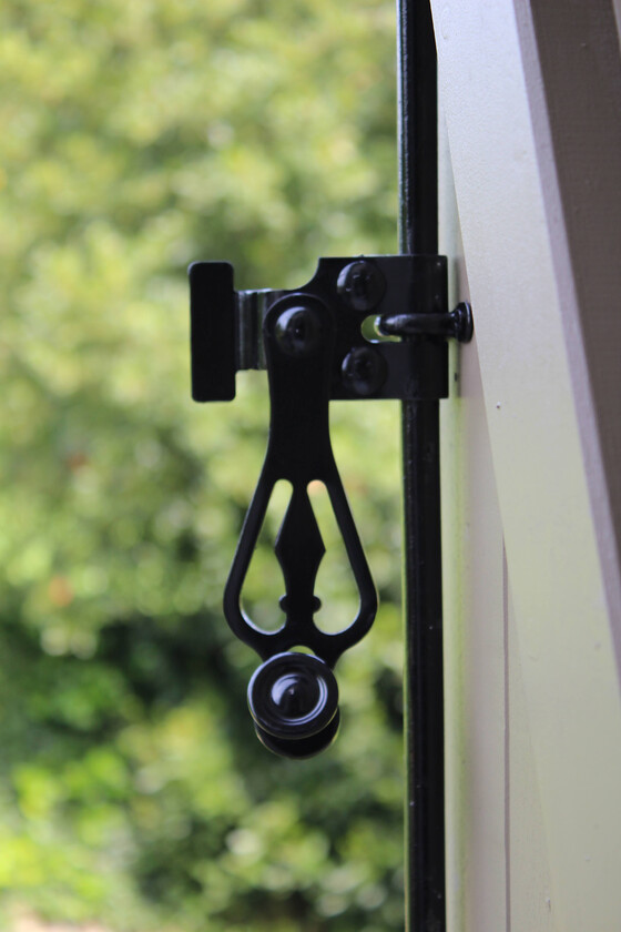 Shutter handle in Charente 16500 
 Shutter espagnolette handle detail on shutters fitted in Charente, 16500.